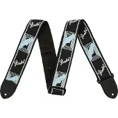 Fender Gitaarband – Monogrammed – 2 inch – Zwart, Licht Grijs, Blauw