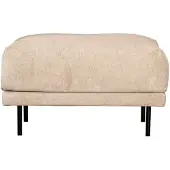 Livin24 Scandinavische hocker Denver stof gemêleerd taupe