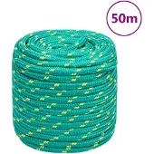 vidaXL Boottouw 18 mm 50 m polypropyleen groen