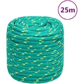 vidaXL Boottouw 18 mm 25 m polypropyleen groen