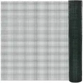 vidaXL Kippengaas 10x1 m gegalvaniseerd staal met PVC-coating groen