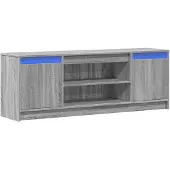 vidaXL Tv-meubel met LED 139,5x34x50 cm bewerkt hout grijs sonoma