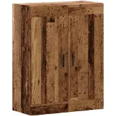 vidaXL Wandkast 69,5x34x90 cm bewerkt hout oud houtkleurig