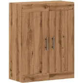vidaXL Wandkast 69,5x34x90 cm bewerkt hout artisanaal eikenkleur