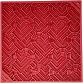 Sodapup Lickmat Love Hearts - Hondenvoerbak - Rood L