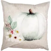 Clayre & Eef Kussenhoes 45x45 cm Beige Grijs Polyester Pompoen Sierkussenhoes Beige Sierkussenhoes