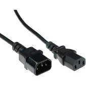 ACT AK5149 230V Aansluitkabel C13/C14 Zwart - 4 meter
