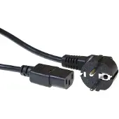 ACT Netsnoer Schuko CEE 7/7 male (haaks) - C13 IEC 60320 zwart 10 m AK5127