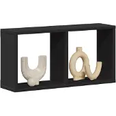 vidaXL Wandkast 60x16x30 cm bewerkt hout zwart