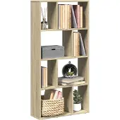 vidaXL Boekenkast 60x20x120,5 cm bewerkt hout sonoma eikenkleurig