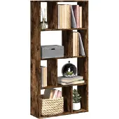 vidaXL Boekenkast 60x20x120,5 cm bewerkt hout gerookt eikenkleurig