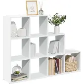vidaXL Kamerscherm / boekenkast 3-laags 137,5x29x103,5 cm hout wit