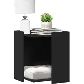 vidaXL Kattenbakkast 42x42x51 cm bewerkt hout zwart