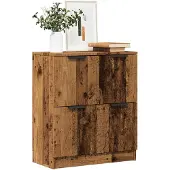 vidaXL Dressoir 60x30x70 cm bewerkt hout oud houtkleurig