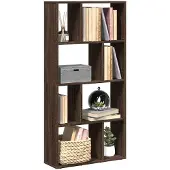 vidaXL Boekenkast 60x20x120,5 cm bewerkt hout bruin eikenkleurig