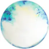 Petite Friture Francis Extra-Grote Spiegel Blue and Yellow Watercolor