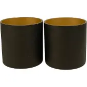 Vase the World Waxinelichthoudhouder black/gold - set van 2 stuks