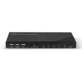 Lindy Switch KVM HDMI - - 4 Poorten - 4K@60Hz - USB 2.0 - Stereo Audio
