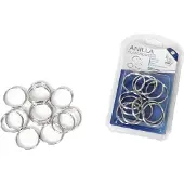 Gerimport Set van 48x stuks metalen sleutelringen van 30 MM