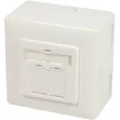Dsit CAT6a UTP / STP opbouwdoos - ivoor