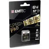 Emtec ECMSD64GXC10SP SD 64GB UHS-I U3 V30 SpeedIN Pro