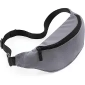 Bagbase 2x Heuptasjes/buideltasjes grijs 38 cm - festivaltasjes