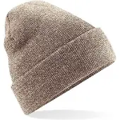 Beechfield Basic winter muts bruin gemeleerd