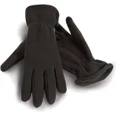 Result Zwarte warme fleece handschoenen voor volwassenen L