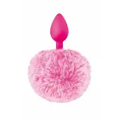 Sweet caress - Buttplug met Ponpon - Roze - 3cm Diameter