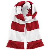 Beechfield Sjaal met brede streep rood/wit