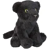 Ravensden Pluche knuffel dier zwarte panter - 15 cm - Speelgoed panters knuffelbeesten - Knuffeldier