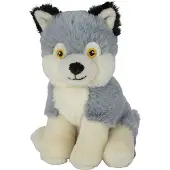 Nature Planet Pluche knuffel wolf van 16 cm - Knuffeldier