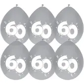 Haza Jubileum/leeftijd thema ballonnen 60 jaar 30x stuks 29 cm - Ballonnen