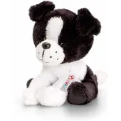 Keel Toys Zittende pluche honden Border Collie knuffel 14cm - Knuffel huisdieren