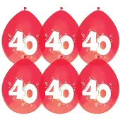 Haza Jubileum/leeftijd thema ballonnen 40 jaar 30x stuks 29 cm - Ballonnen