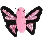 Nature Planet Knuffel roze vlinder 10 cm - Knuffeldier