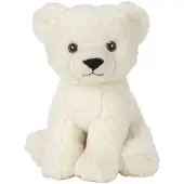Nature Planet Ijsbeer - wit - 19 cm - pluche dieren knuffels - ijsberen - Knuffeldier