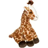 Atmosphera Knuffeldier Giraffe Carmen - zachte pluche stof - wilde dieren knuffels - bruin - 32 cm - Knuffeldier
