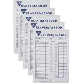 Haza Klaverjassen scoreblok - 5x 50 vellen - Kaartspel notitieblok
