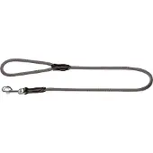 Hunter Looplijn Freestyle Nylon Rond Grijs - Hondenriem - 110x1 cm