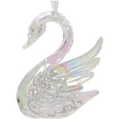 Décoris Kersthanger Zwaan iriserend 10cm