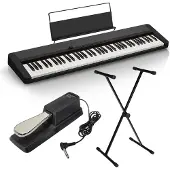 Casio CT-S1 76 BK Keyboard Set – 76 aanslaggevoelige toetsen, AiX klankbron, met standaard en sustainpedaal