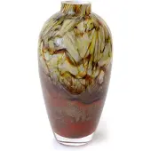 Loranto Design vaas / bloemenvaas luxe fire rood mondgeblazen handgeschilderd