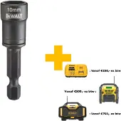 DeWalt DT7466-QZ - Zelfreinigende magnetische dopsleutel - 10 mm - Slagvast - 1/4" Hex aansluiting