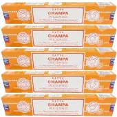 HEM Satya Nag Champa wierook stokjes - Champa - 5x pakje van 12 stuks - 15 gram