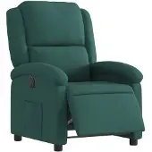 vidaXL Fauteuil verstelbaar elektrisch stof donkergroen