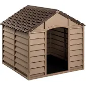vidaXL Hondenhuis, bruin, 86x84x82 cm, polypropyleen