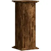vidaXL Plantenstandaard 33x33x80 cm bewerkt hout gerookt eikenkleurig