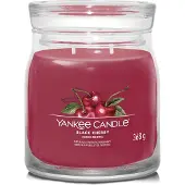 Yankee candle - Black Cherry Medium Geurkaars - 50 branduren - 2 lonten