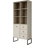 Meubella Boekenkast Lyndall - Beige - 77 cm